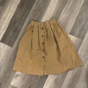J crew size 0 brown button down skirt